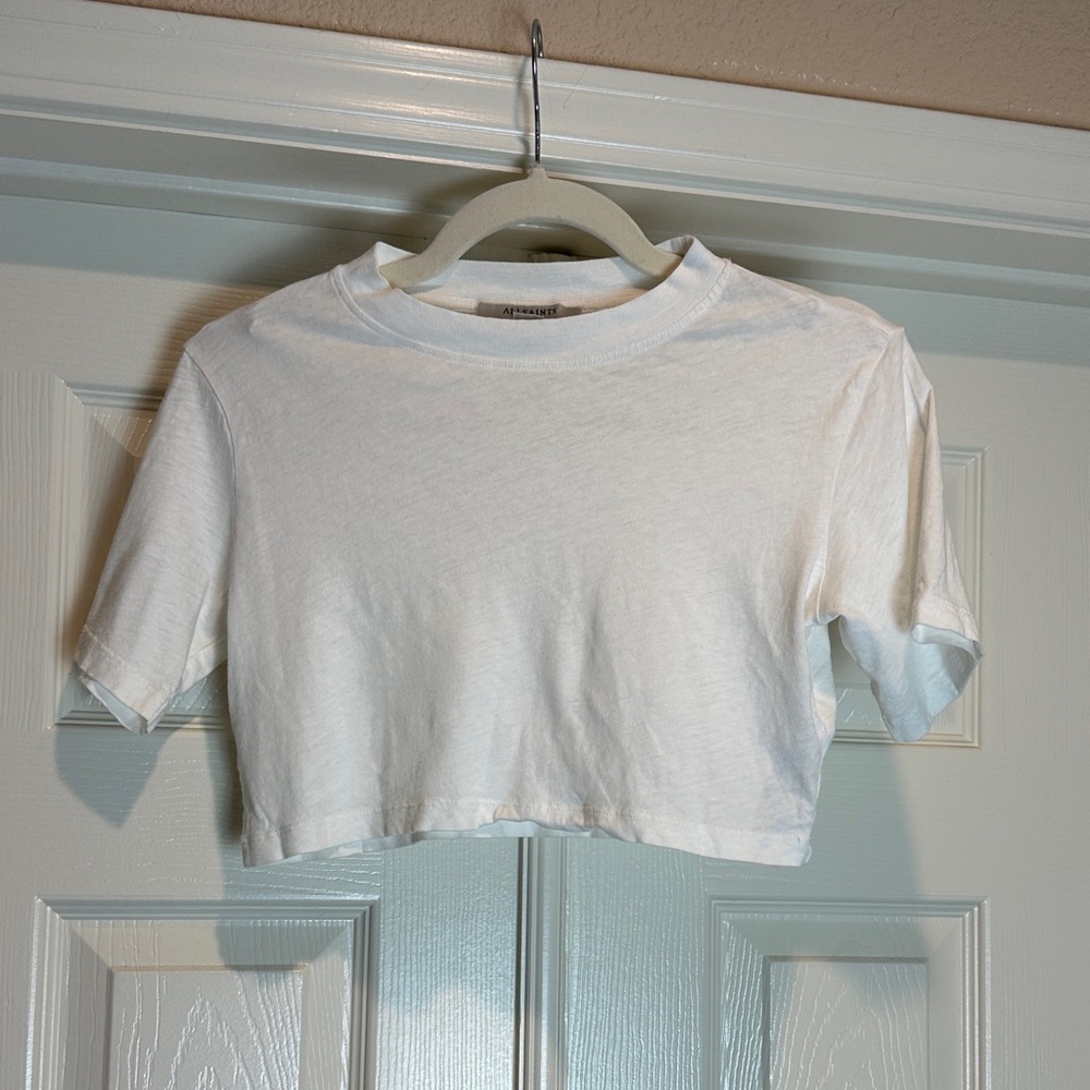 All Saints Women’s White Cropped Tee